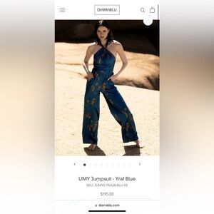 Diarrablu Women’s Versatile Luxury Blue and Orange Jumpsuit, Size 3XL